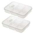 thumbnail image 1 of 6-Compartment Food Storage Box - 790ml Each, 4-Compartment 720ml, PP Material, Refrigerator Organization, Stackable Design, Clear View, Leak-Proof Cover, 1 of 10
