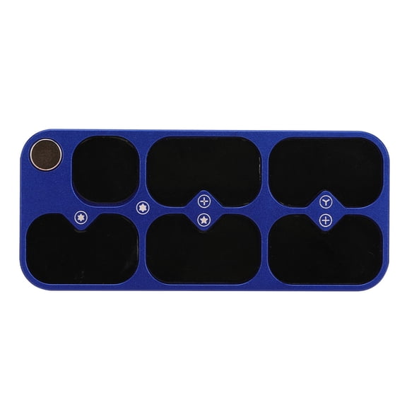 6 Compartment Magnetic Screw Organizer Tray Suitable For Small Parts Storage Rubber Aluminum Portable For Repair And DIY