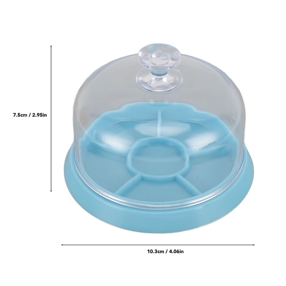 6-Compartment Plastic Watch Movement Dust Cover Tray for Repair Parts Storage