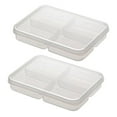 thumbnail image 1 of 6-Compartment Refrigerator Storage Box - 790ml Each, Food-Grade PP, Space-Saving Design, Clear View, Leak-Proof Cover, 1 of 10