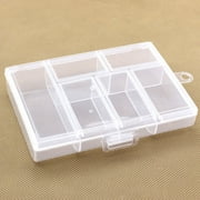 6 Compartment Storage Container Transparent Plastic Sundries Storage Box Coin Pill Jewelry Storage Box