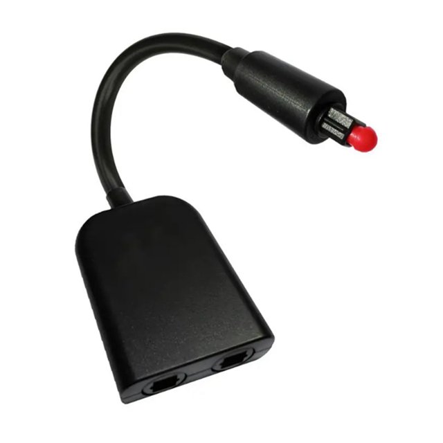 6Core Fiber Optic Converter 2 in 1 Out Audio Fiber Optic Cable 1/2