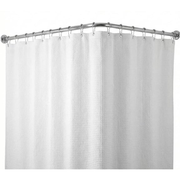 6' Corner Shower Curtain Rod, 90 Degree L Shaped Shower Curtain Rod Aluminum Finish