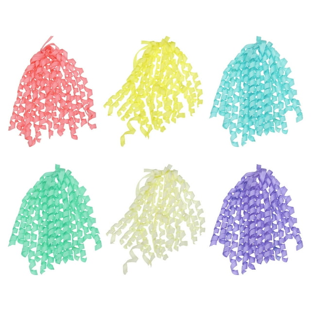 6 Count 6" Curly Bows for Gift Wrapping Curling Ribbon with Self