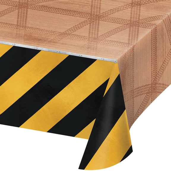 6/Case Bulk Big Dig Construction Plastic Table Covers