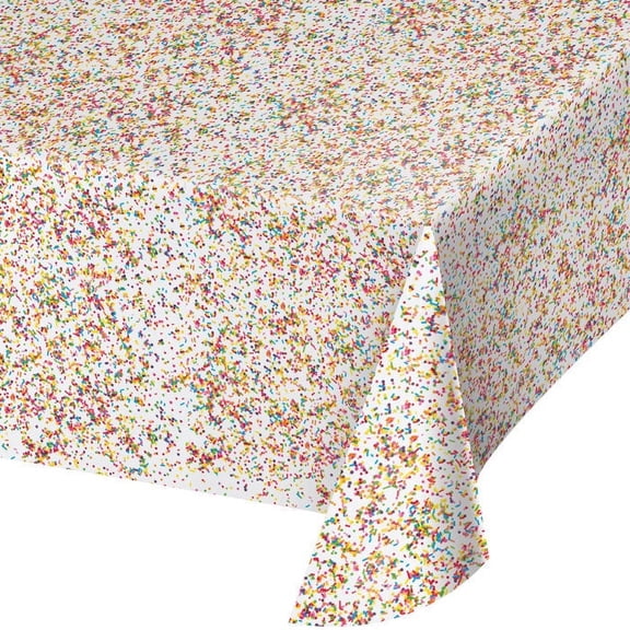 6 Count Bulk Pack Confetti Sprinkles Plastic Table Covers