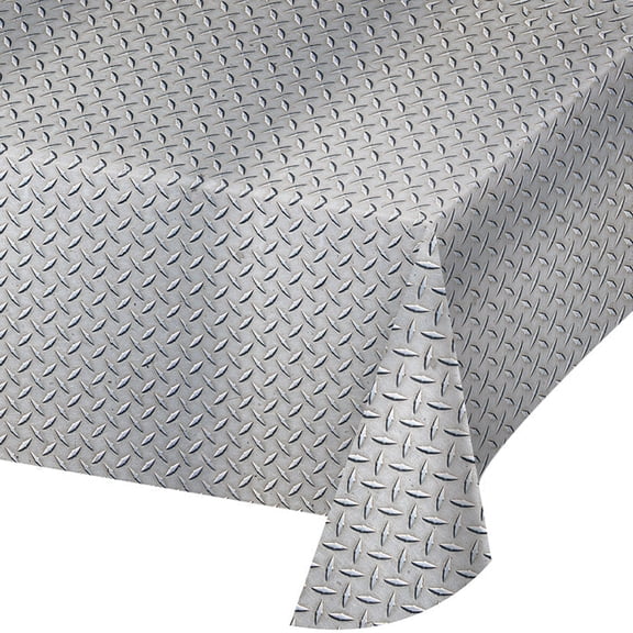 6/Case Bulk Diamond Plate Plastic Table Covers