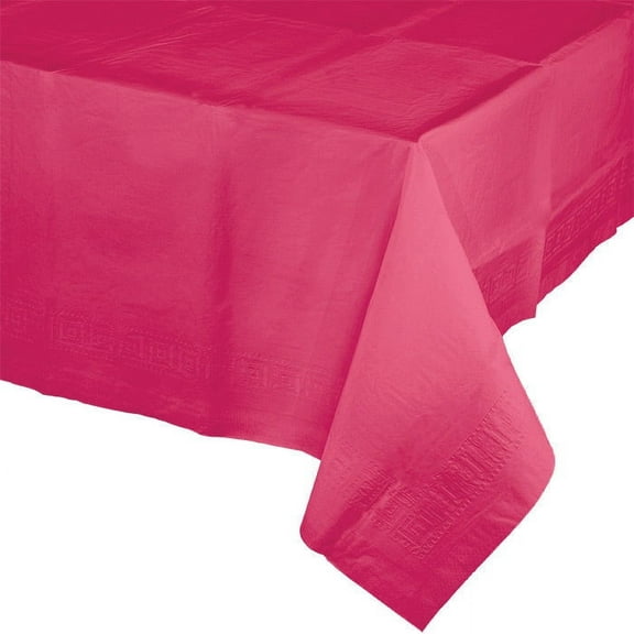 6 Count Bulk Pack Hot Magenta Paper Table Covers 54" x 108"