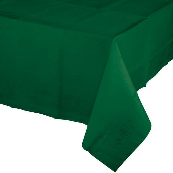 6 Count Bulk Pack Hunter Green Paper Table Covers 54" x 108"
