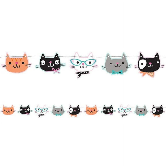 6 Count Bulk Pack Purr-fect Cat Party Banners