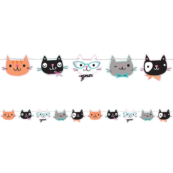 6/Case Bulk Purr-fect Cat Party Banners