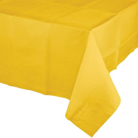 6 Count Bulk Pack School Bus Yellow Paper Table Covers 54" x 108"