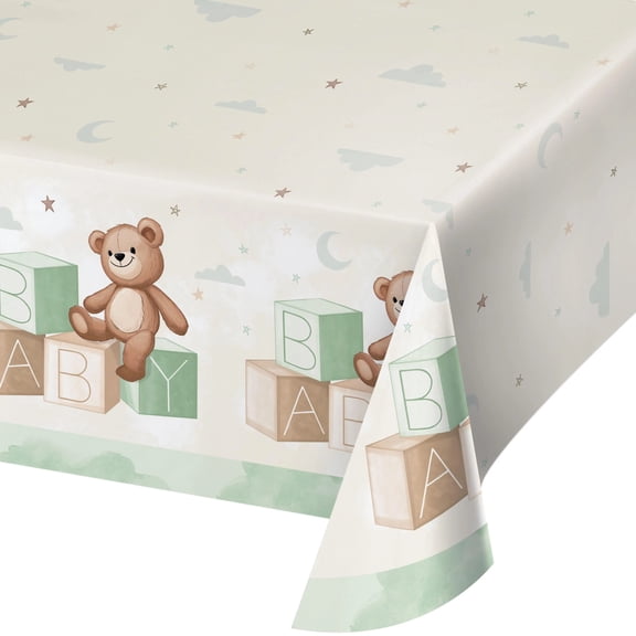 6 Count Bulk Pack Teddy Bear Tablecover, Paper 54"x102"