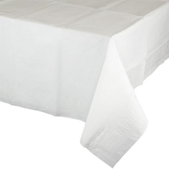 6 Count Bulk Pack White Paper Table Covers 54" x 108"