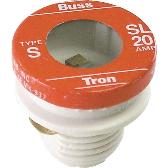 6 Count,Bussman BP/SL-20 20 Amp Tamper Proof Plug Fuses