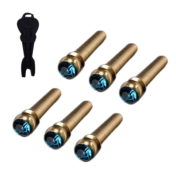 6 Count Guitar String Pins Crafted from Sturdy Materials Ensuring Longevity Perfect for Practice and Stage Performances