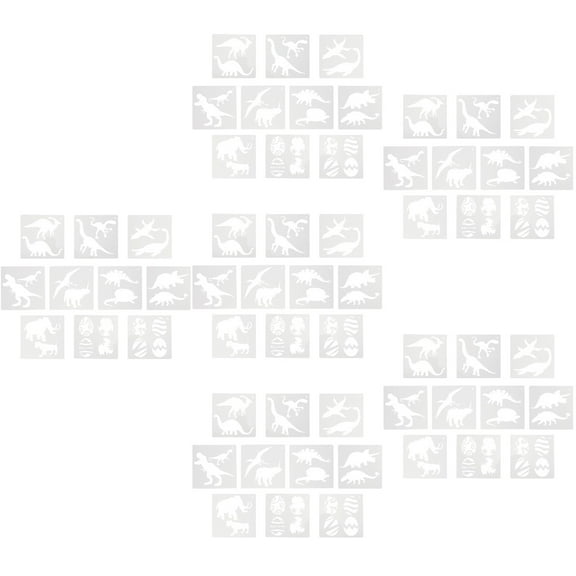6 Count Planner Stencils Dinosaur Sticker Template Card Child