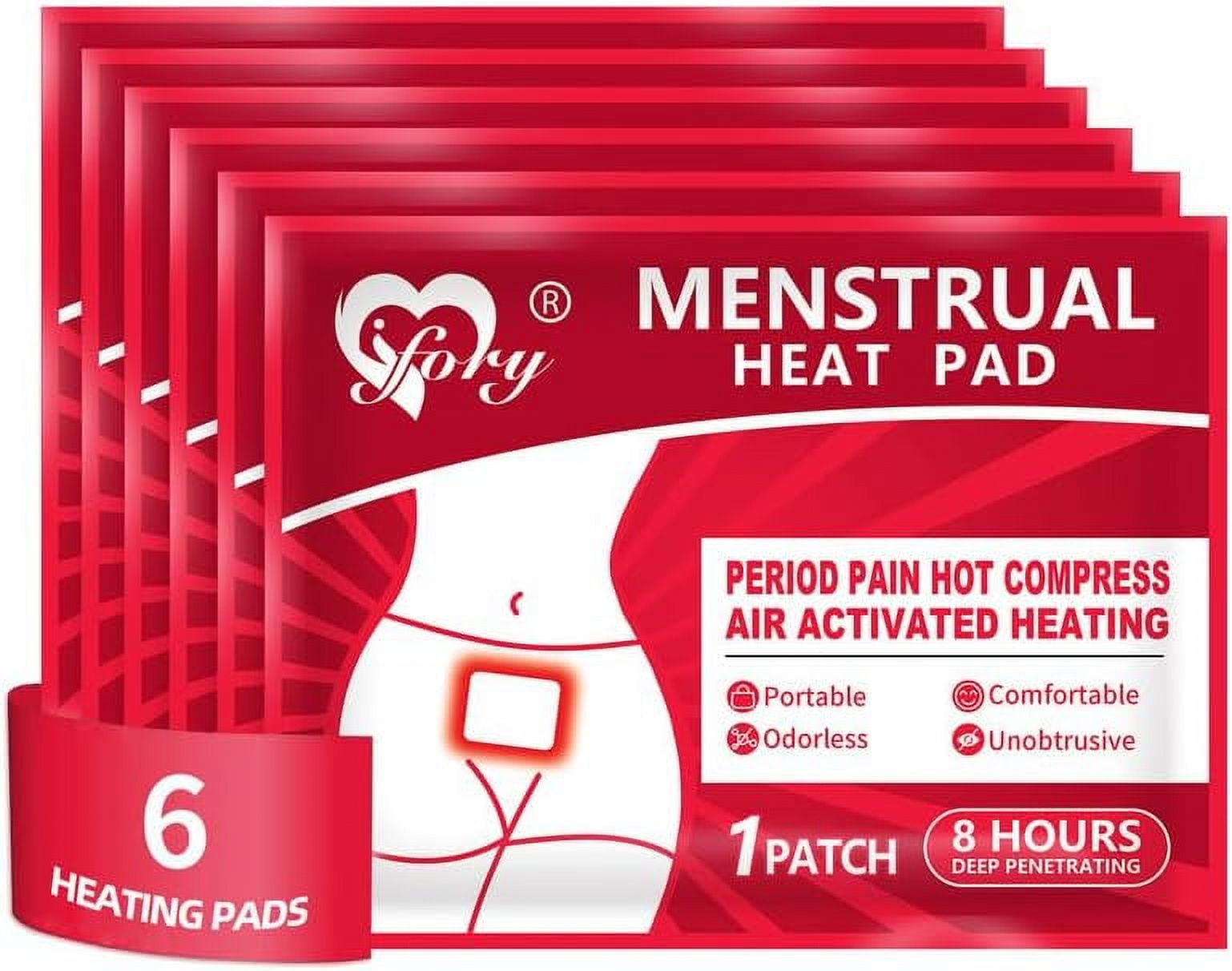6 Count Portable Menstrual Heating Pad Disposable Heat Patches for