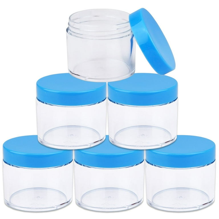6 Count Refillable Cosmetic Containers with Lids Small Makeup Jars Plastic  Sample Containers 20 Gram Cosmetic Jars for Traveling