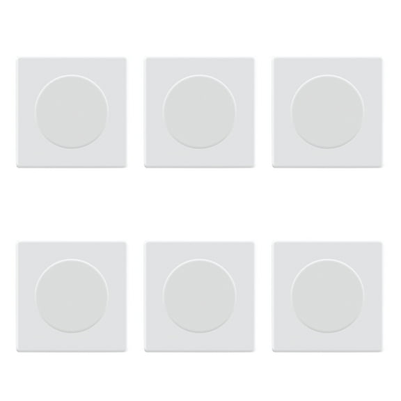 6 Counts Wall Split Flange Covers, Square Self-adhesive Wall Hole Decorative Cover, Wall Mounted Sealing Plate for Bathroom Kitchen