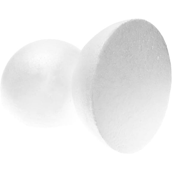 6" Craft Foam Half Ball - Smooth Half Foam Polystyrene Balls for Craft and Project, Pack of 4