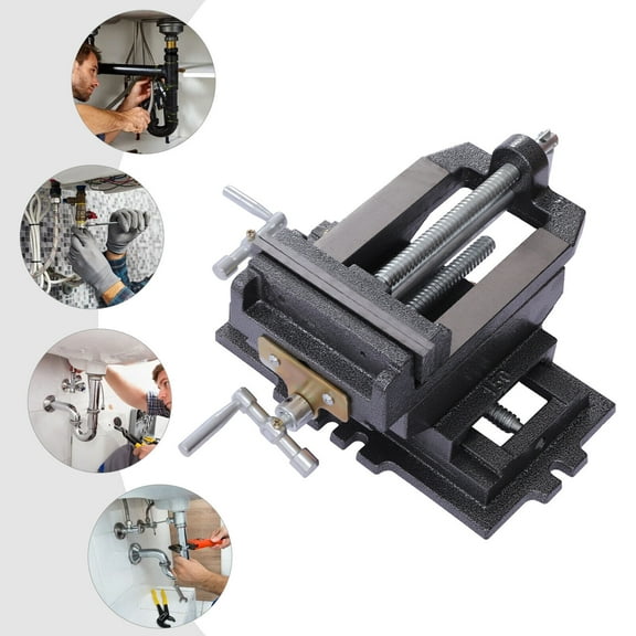 6" Cross Drill Press Vise Slide Metal Milling 2 Way X-Y Clamp Machine Drill Mill 6" Cross Sliding Vise Heavy Duty Clamp Drill Press Meta Milling Machine Vise