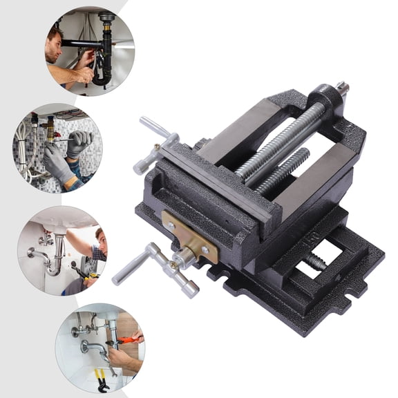 6" Cross Slide Vise Drill Press Milling Vise, Bench Mount Clamp Machine Vice Holder Clamping Tool for CNC Woodworking Milling Machine Drill Press