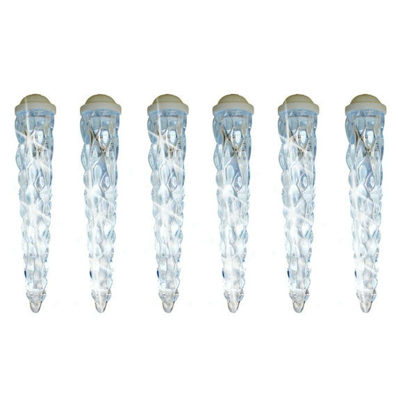 Btite Star 6 Ct Amazing Snowfall LED Light Show, Pure White