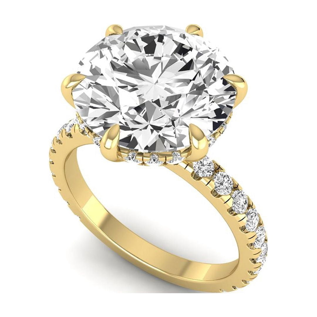 6 Ct Lab Grown Diamond Engagement Ring for Women, IGI Certified F Color ...