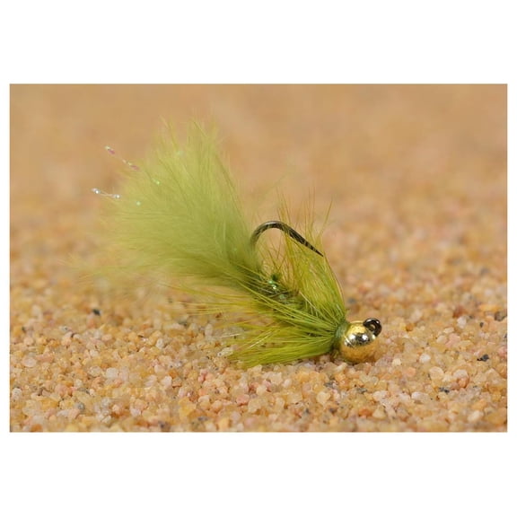 6 Ct - Tungsten Micro Olive Wooly Bugger Jig Head Fly - Euro Nymph - Hanak Hook