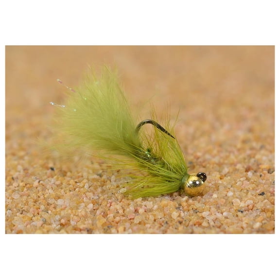 6 Ct - Tungsten Micro Olive Wooly Bugger Jig Head Fly - Euro Nymph - Hanak Hook