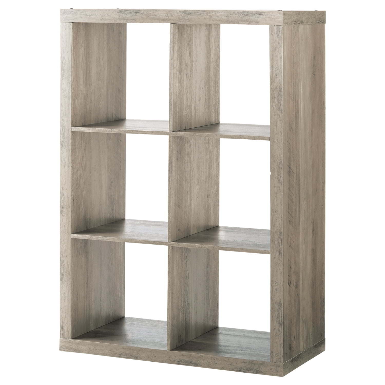 6 Cube Bookcase, 6 Cube Storage Organizer, Freestanding Storage