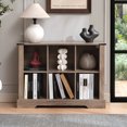thumbnail image 1 of 6-Cube LED Bookshelf, Mid-Century Modern Wood Storage Shelf for Bedroom, Living Room & Office, Gray, 1 of 7