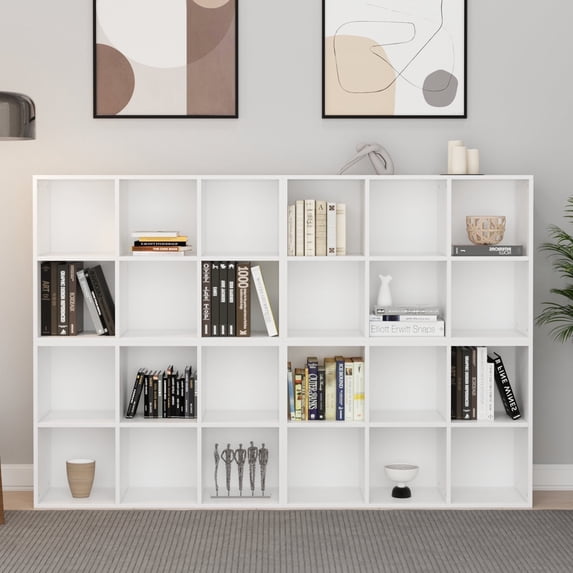 4 Pack 6 Cube Organizer White 36in Cube Bookshelf ,6 Cube Storage Organizer Display Shelf,Open Home Storage Cabinet