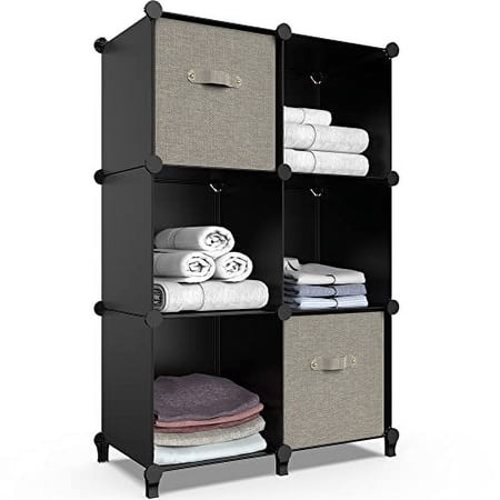 6-Cube Storage Organizer, Closet Organizer Storage shelf Bookcase Bookshelf with Metal Hammer, Stora
