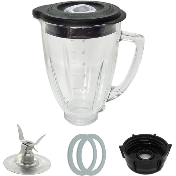 6 Cup Blender Glass Jar Replacement Parts with Blade for Oster Osterizer Classic Series NOT fit Pro Master or Versa models