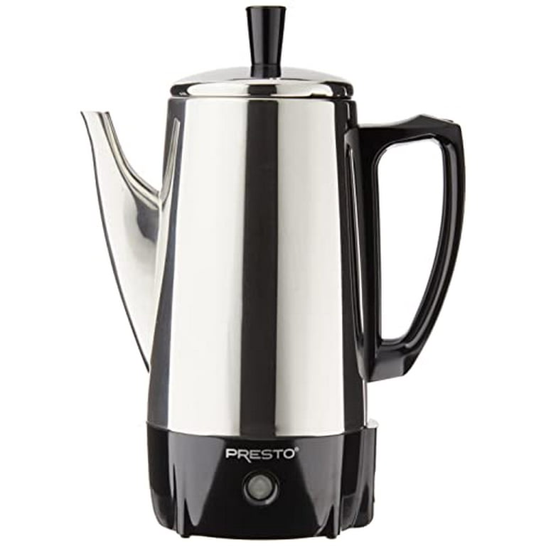 bolvormig Uitscheiden auteur 6 Cup Coffee Percolator Coffee Maker Pot Stainless Steel Electric Portable  - Walmart.com