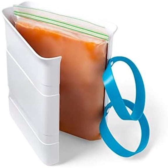 6-Cup Freezer Food Block Maker - Meal Prep Container for Freezing Soup, Sauces & Leftovers, Stackable Portion Tray for Organized Storage