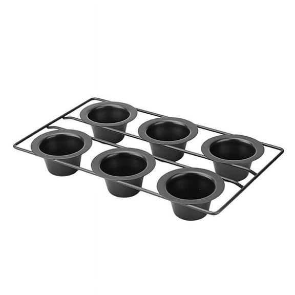 6 Cup Nonstick Popover Pan Muffin Cupcake Bakeware Pudding Pan for Oven Baking Frittatas Muffins Quiches