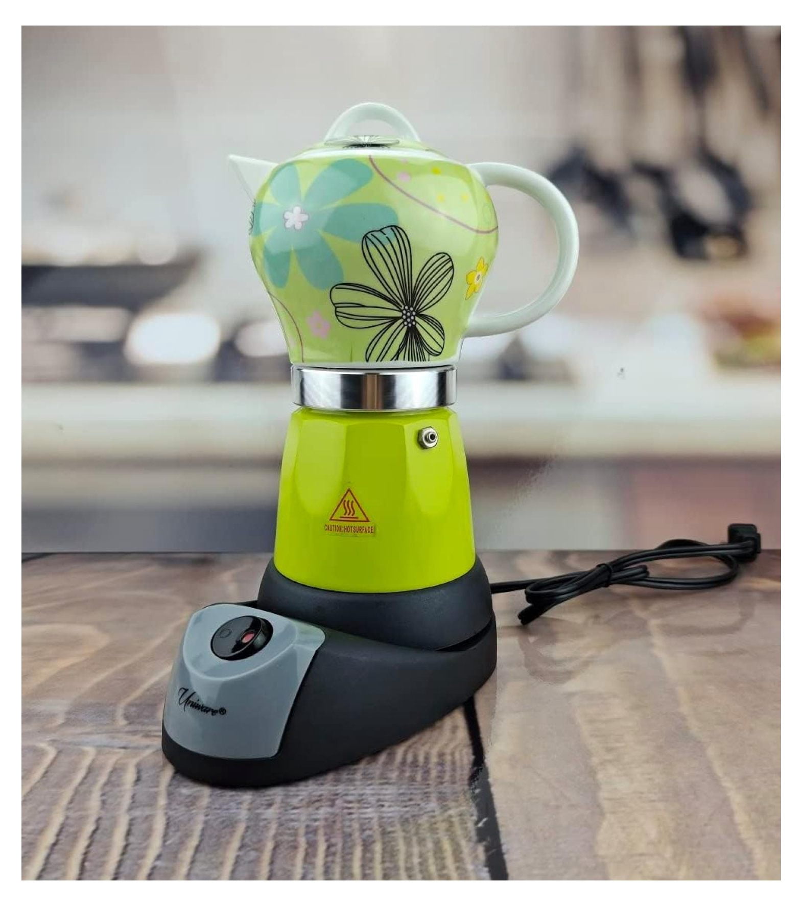 6 Cup Professional Electric Espresso/Moka Coffee Maker (Green)
