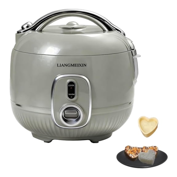 6-Cup Rice Cooker(Uncooked) with Food Steamer & Removable Non-Stick Inner Pot & for Soups, Stews, Grains&Oatmeal, One Touch&Keep Warm Function