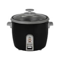 thumbnail image 1 of 6 - Cup Rice Cooker and Steamer with Glass Lid and Steam Tray, 1 of 4