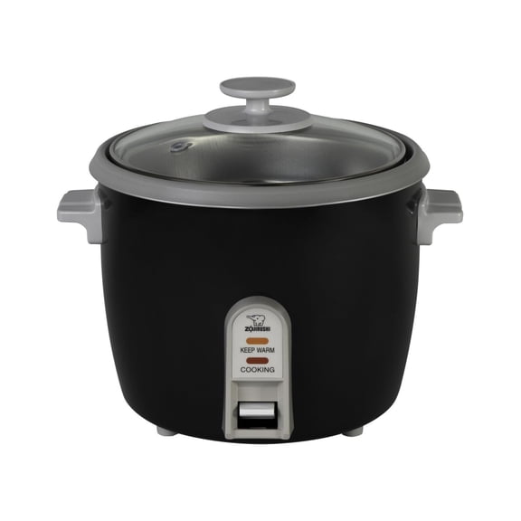 6 - Cup Rice Cooker and Steamer with Glass Lid and Steam Tray
