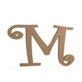 thumbnail image 1 of 6" Curly Wooden Letters - Premium MDF Wood Wall Letters, 1 of 27