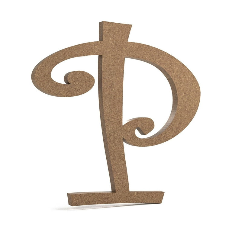 JoePaul's Crafts Curly Wooden Letters - 6 - F - Premium Unfinished Wood  Letters for Wall Decor (6 inch, Letter F)