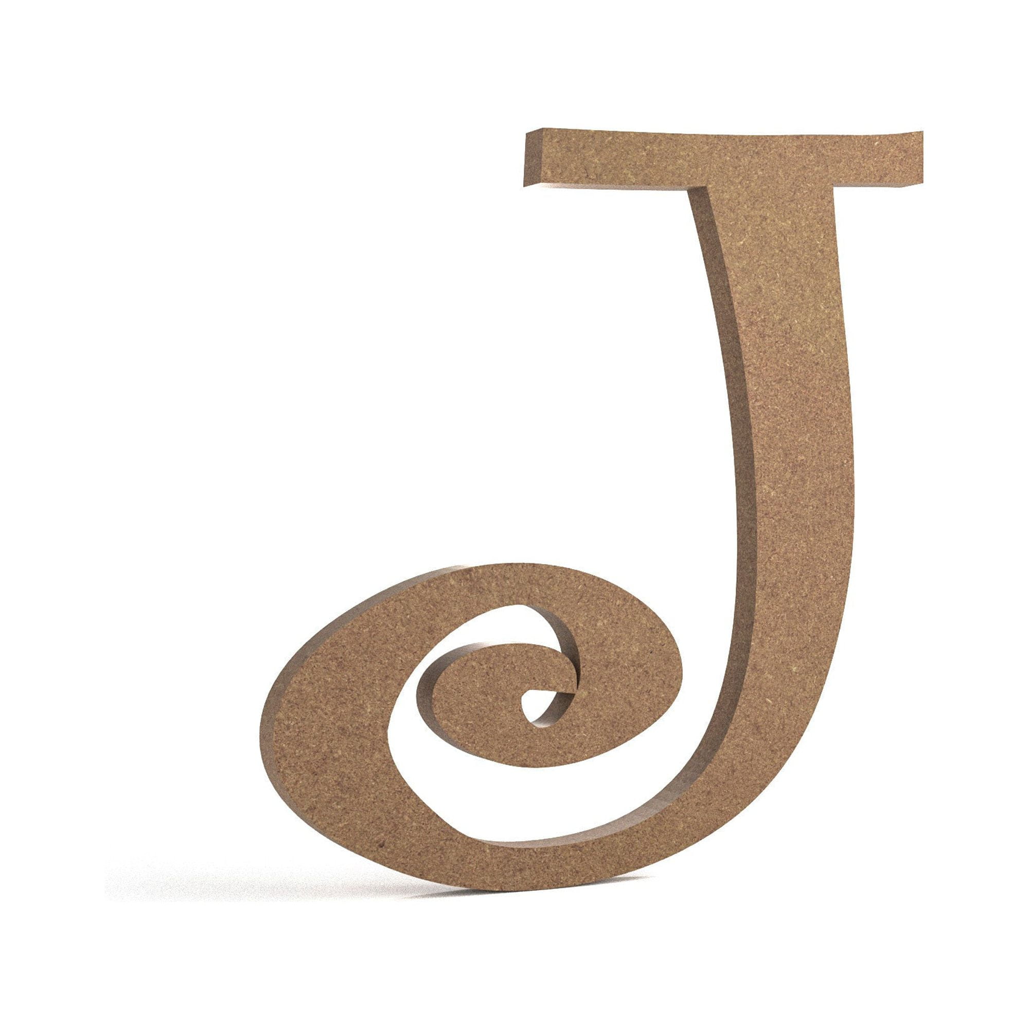 6" Curly Wooden Letters Premium MDF Wood Wall Letters