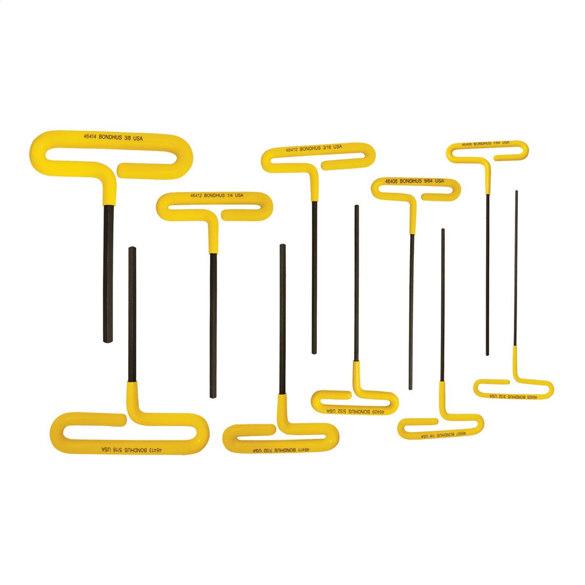 6" Cushion Grip Loop THandle Hex Wrenches, 10 pie