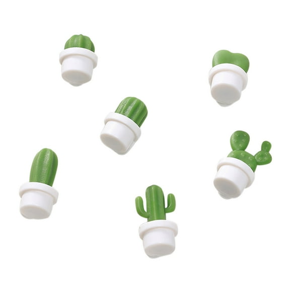 6 Cute Plant Magnet Buttons with Cactus Message Stickers for Refrigerators,6Pcs Cute Plant Magnet Button Cactus Refrigerator Message Sticker Magn,