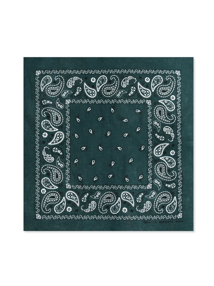 6 D GREEN Paisley Bandana Mask Headband Scarf Face Covering | 100% ...