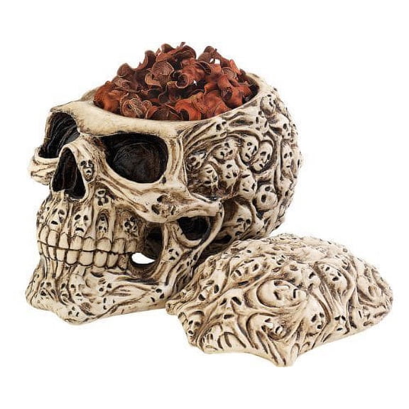 6" Decorative Skull's Soul Spirit Table Sculptural Box Home Accent